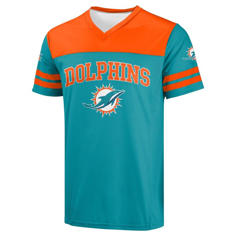 Camisa de Futebol Americano FOCO NFL Miami Dolphins Gola V Pequeno
